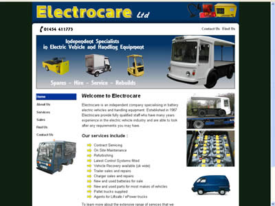 picture of electrocare website