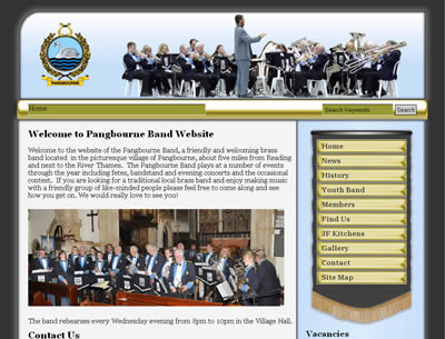 picture of band website